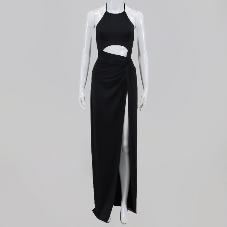 Jupe Lacet — Jupe Longue Halter à Découpes & Lacets Ajustables