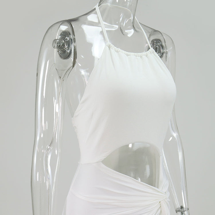 Jupe Lacet — Jupe Longue Halter à Découpes & Lacets Ajustables
