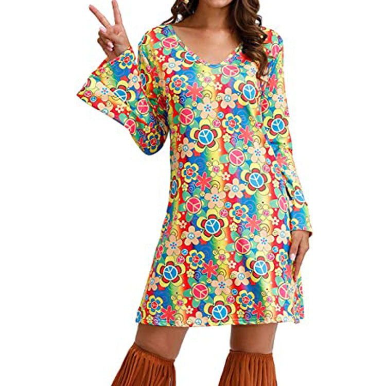 Robe Hippie Femme – Style Bohème Psychédélique 70s
